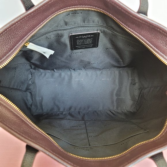 COACH Horse & Carriage Jacquard Fabric City Tote- Oxblood color ⭐ - Picture 13 of 16